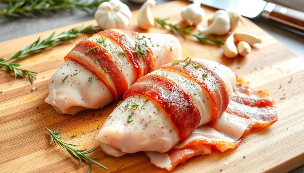 Bacon Wrapped Chicken Preparation