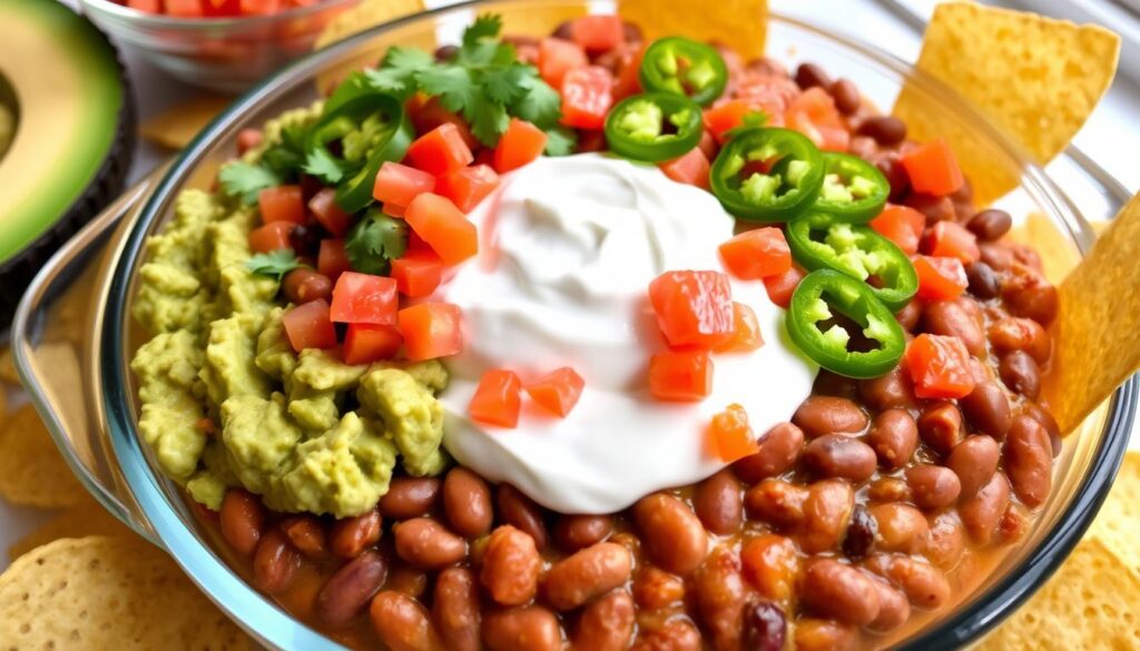 Layered Bean Dip Preparation