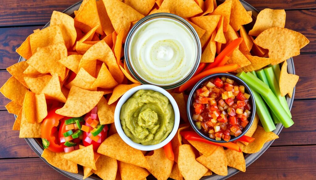 Tex-Mex Chips and Dippers Selection