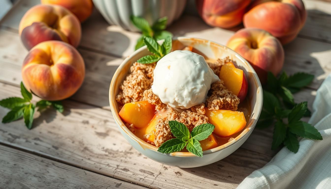 peach crumble recipe