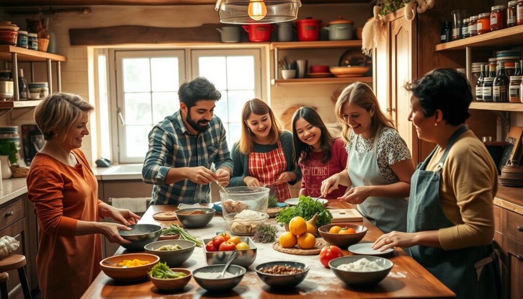 Family Cooking Together Creating Delicious Memories